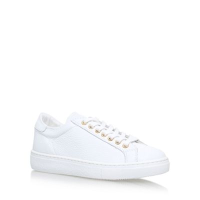 Carvela White 'Lollipop' Flat Lace Up Sneakers